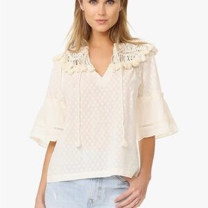 NWT Rachel Zoe Janie Top in Ecru